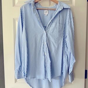 GAP Blue and White Striped Shirt